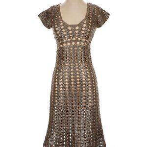 Prada Bronze Crochet Dress (slip missing)
